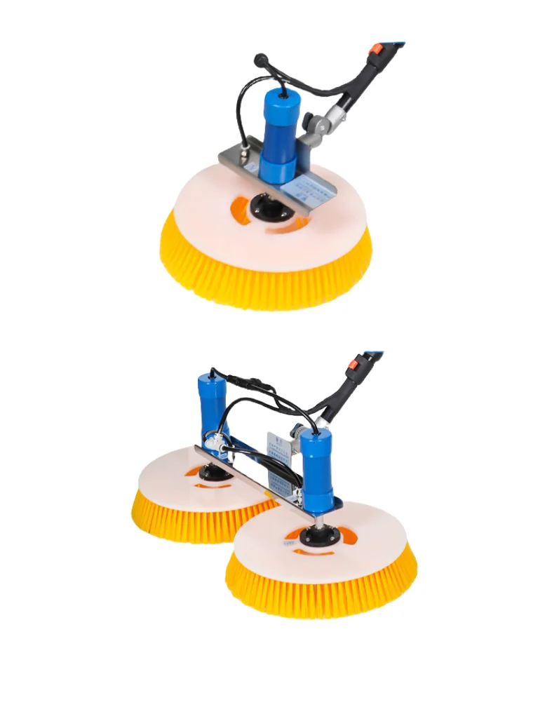7.5M Factory Price Double Head Solar Panel Cleaning Brush Machine Water Powered Rotating Photovoltaic Solar Plate Cleaning Robot