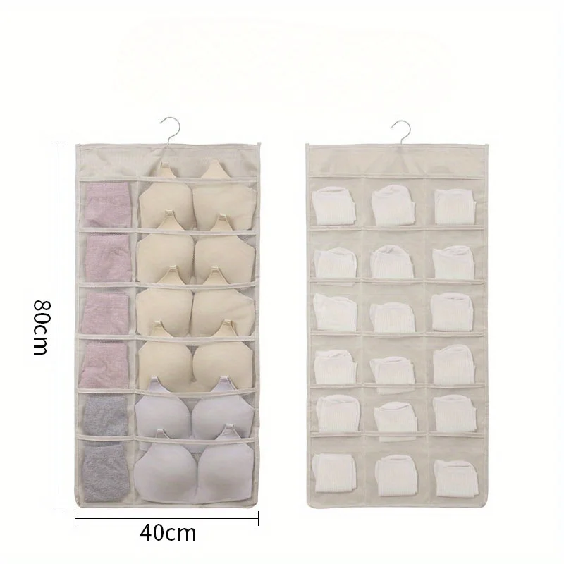 2 الوجهين حقيبة تخزين قابلة للحمل الملابس الداخلية الجوارب حمالات الصدر خزانة المنزل حقيبة للحمل الحديثة أسلوب بسيط للطي الملابس مقسم حقيبة #6