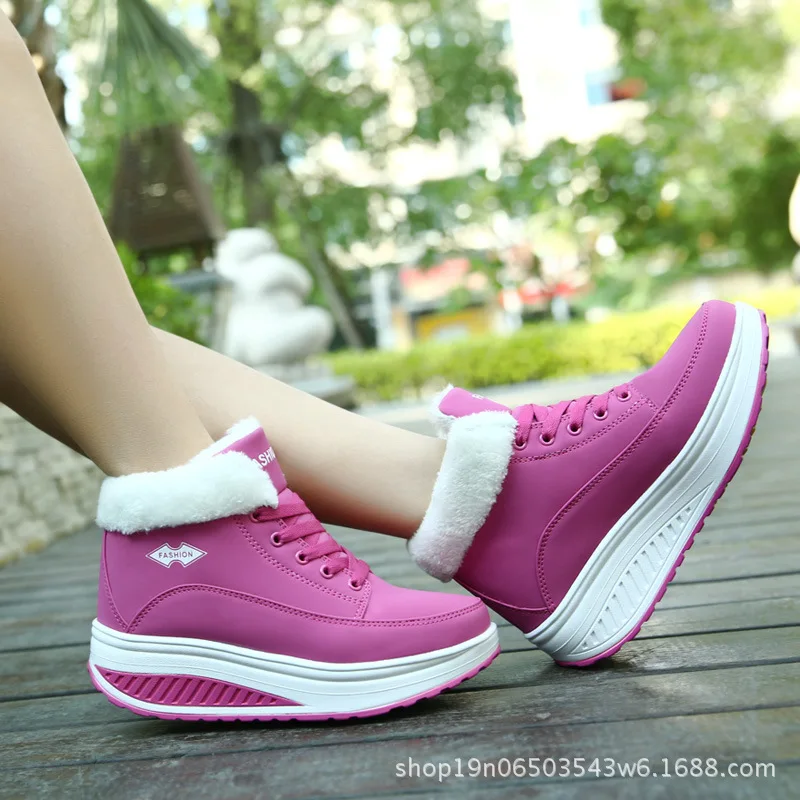 

High Quality Waterproof Winter Women Boots Warm Plush Women's Snow Boots Outdoor Non-slip Sneakers Fur Platform Ankle Boots