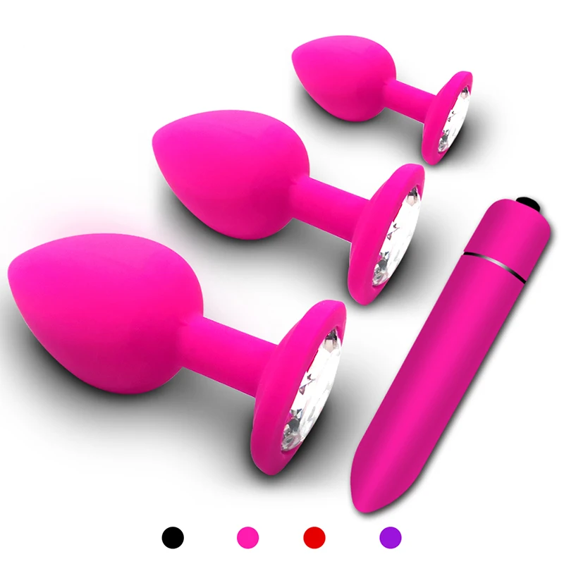 

Soft Silicone Anal Plug Dildo Bullet Vibrator Sex Toys for Women Men Gay Butt Plug Prostate Massager Intimate Goods for Adults