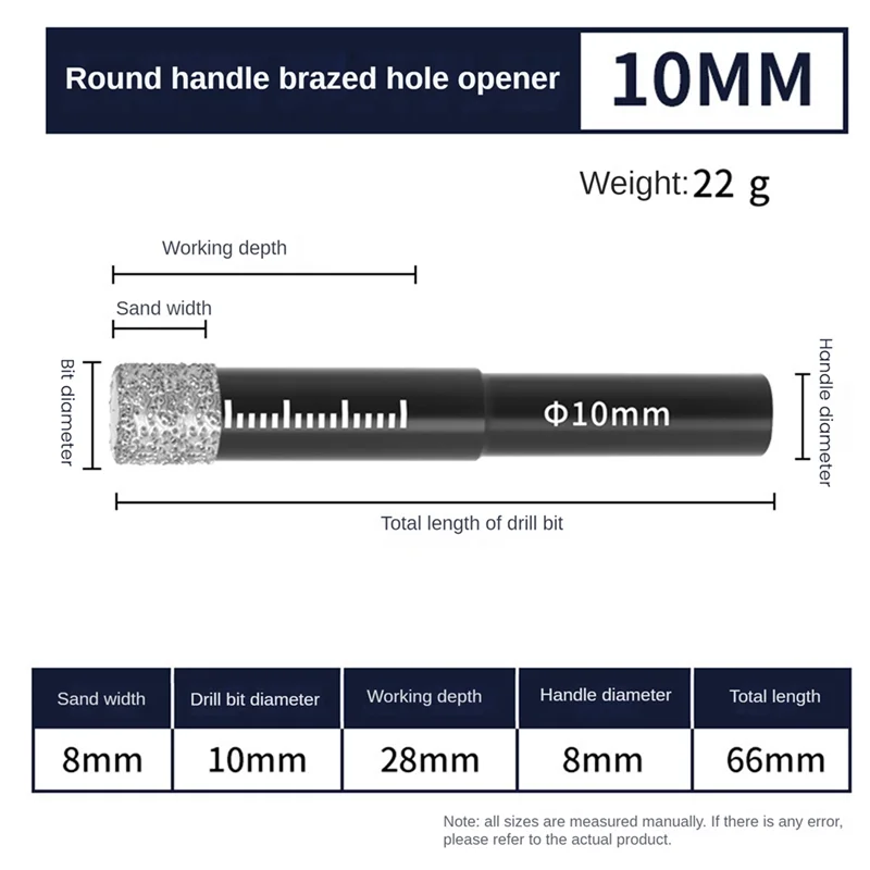Parti di ricambio del kit per sega a tazza diamantata ABGR-Hex per materiali duri in vetro, pietra, piastrelle di marmo, granito