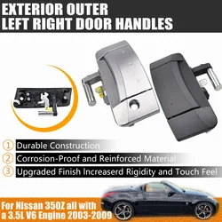 Hight Quality Silver Black Left & Right Outer Door Handle Fit For Nissan 350Z 2003-2009 80606-CD00B 80607-CD40B 80607CD41D