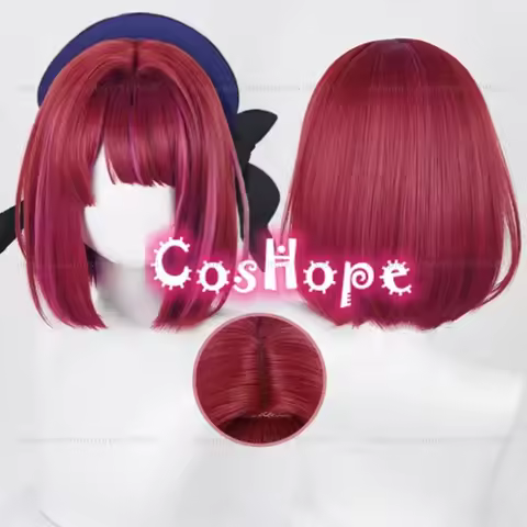 Arima Kana Cosplay Wig 30cm Short Bobo Red Mixed Pink Wig Cosplay Anime Cosplay Heat Resistant Synthetic Wig