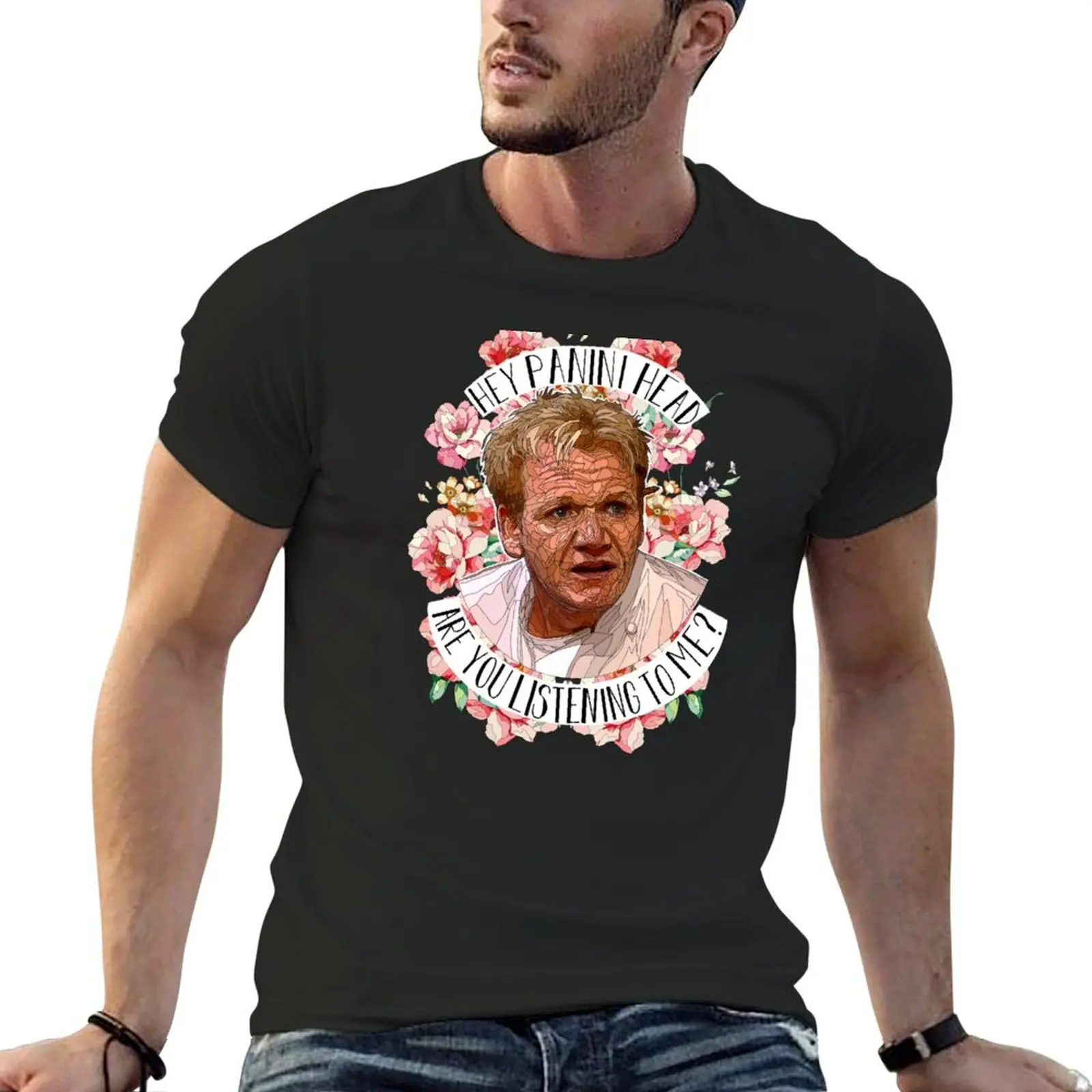 Gordon Ramsey quote panini head T-Shirt oversized t shirt graphic tee shirt shirts graphic tee shirts for men