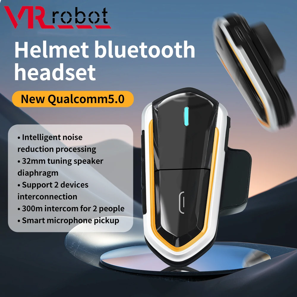 

VR robot Motorcycle Bluetooth Helmet Intercom Headset 2 Rider Wireless Moto Communicator Speaker Noise Reduction Interphone