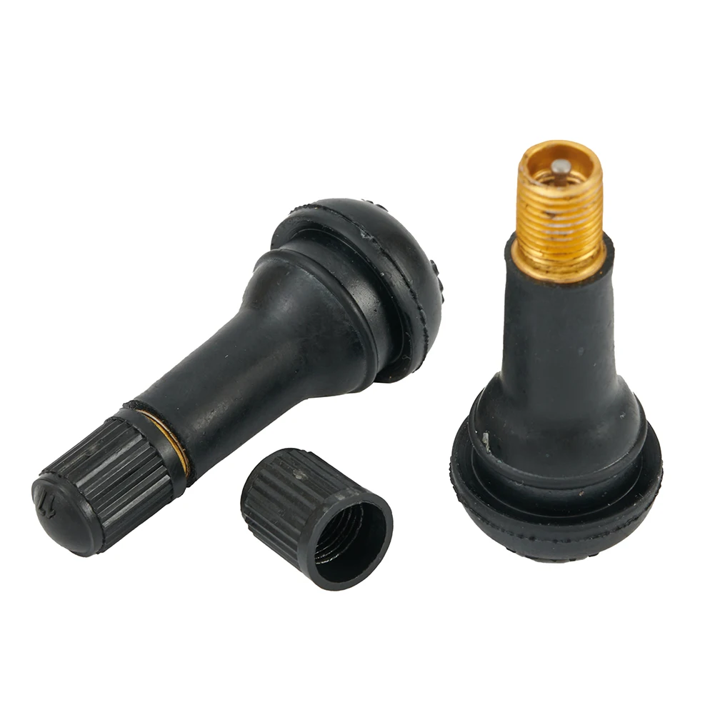 Cap Valve Stems TR413 Tyre Accessory Black SET Tool Tubeless 10Pcs Rubber Snap In Type Exterior High Quality New