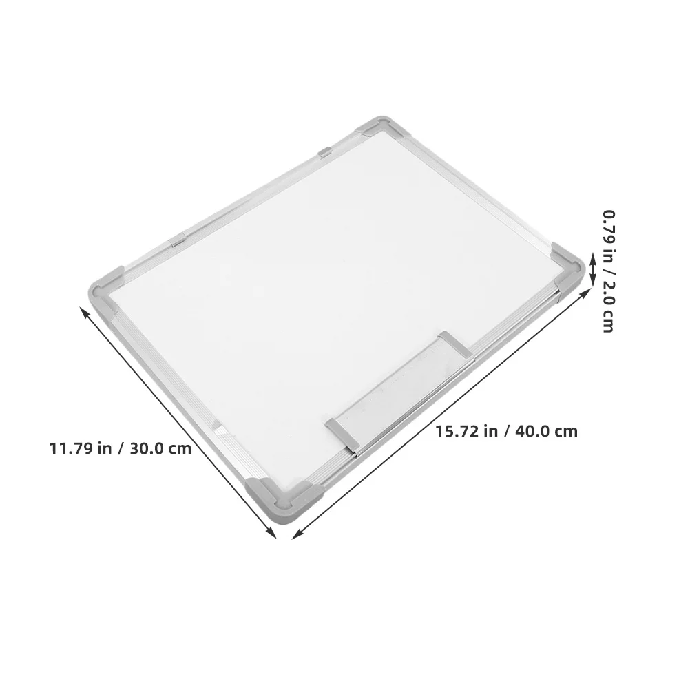 2 قطعة سبورة بيضاء معلقة صغيرة مثبتة على الحائط لوحة مسح جاف مكتب المنزل الفصول الدراسية رسالة مجلس السبورة الجافة محو #3