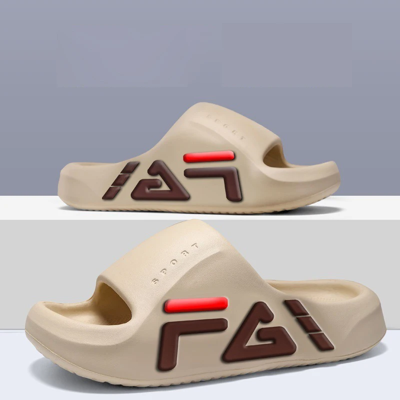 Extra-thick Sole Men Soft Air Cushion Casual Slippers EVA Sandals Fashion Flip Flops Outdoor Summer Seaside Beach Shoes
