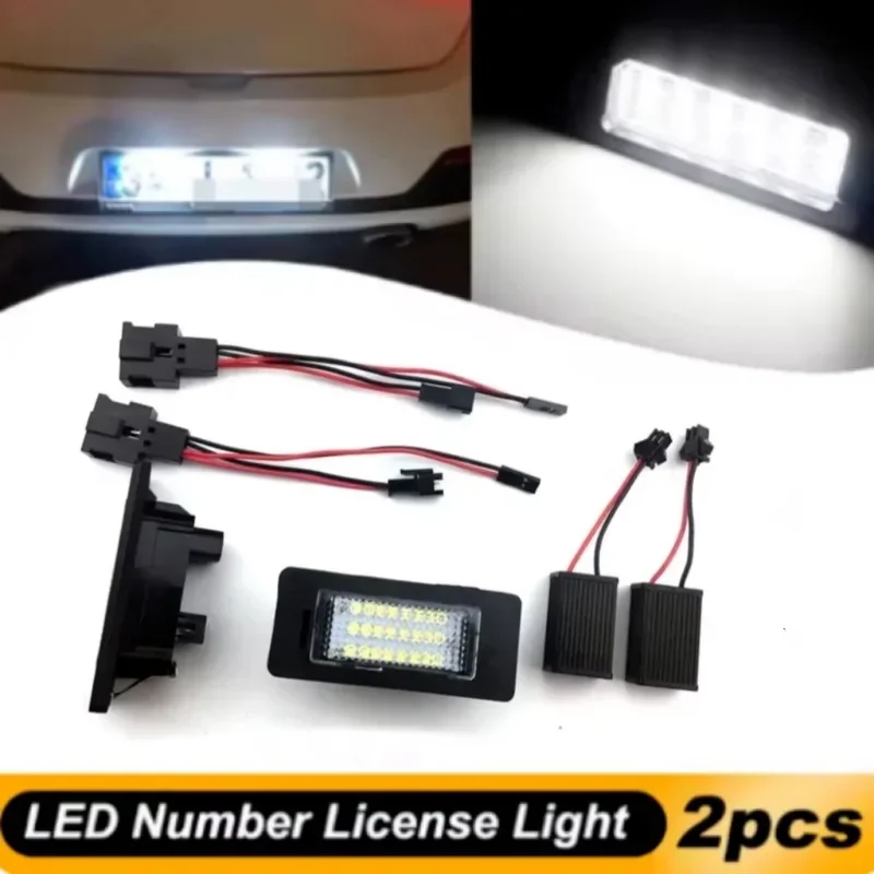 

2pcs LED License Number Plate Light Lamps for Skoda Fabia III Kodiaq Octavia III Rapid 2012-2015 Superb III B8 2015-2023 2025