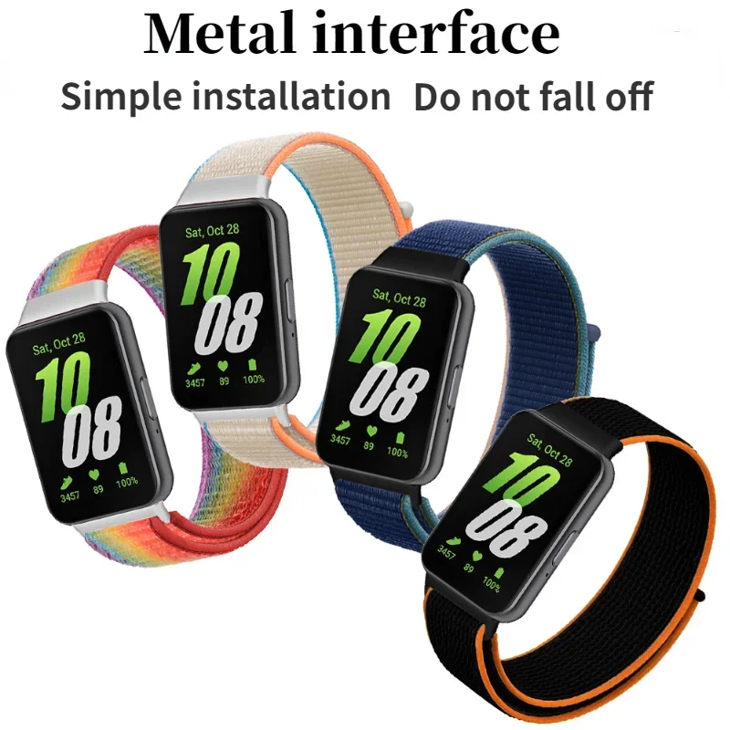 Correa de nailon para Samsung Galaxy Fit 3, pulsera oficial transpirable para Samsung Galaxy Fit 3, accesorios para cinturón