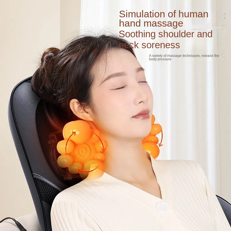 Shoulder Neck Full Body Massagers,Cervical Spine and Back Massage Pad,Automatic Smart Massage Cushion Vibradores Heated Massager