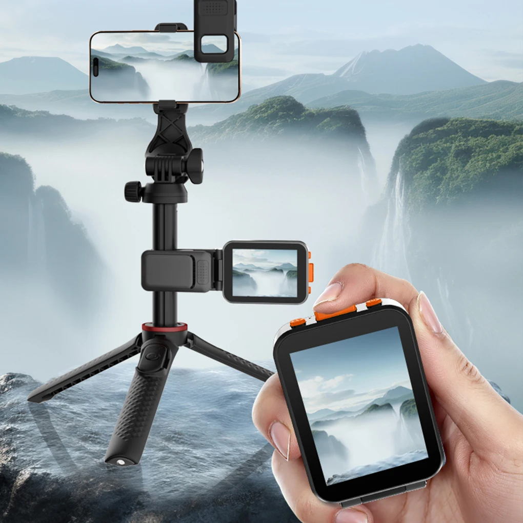 RK-X40H Creative 2inch Mobile Screen Mini Selfie Vlog Monitor with Sound version Projection Remote Photography Bluetooth