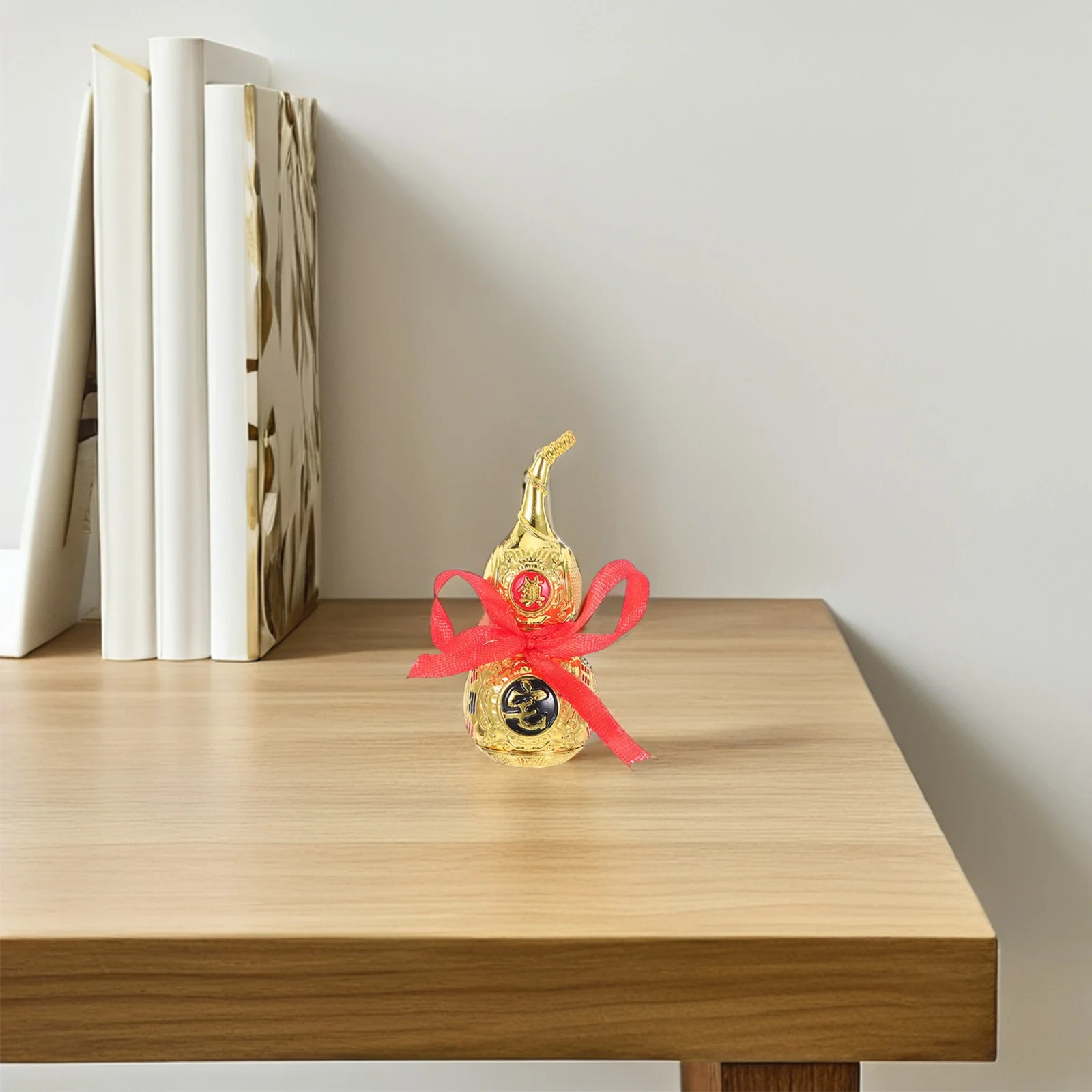 

Chinese Gourd Statue 9Cm Handmade Alloy Feng Shui Decor For Wealth Luck Protection Home Office Lucky Wu Lou