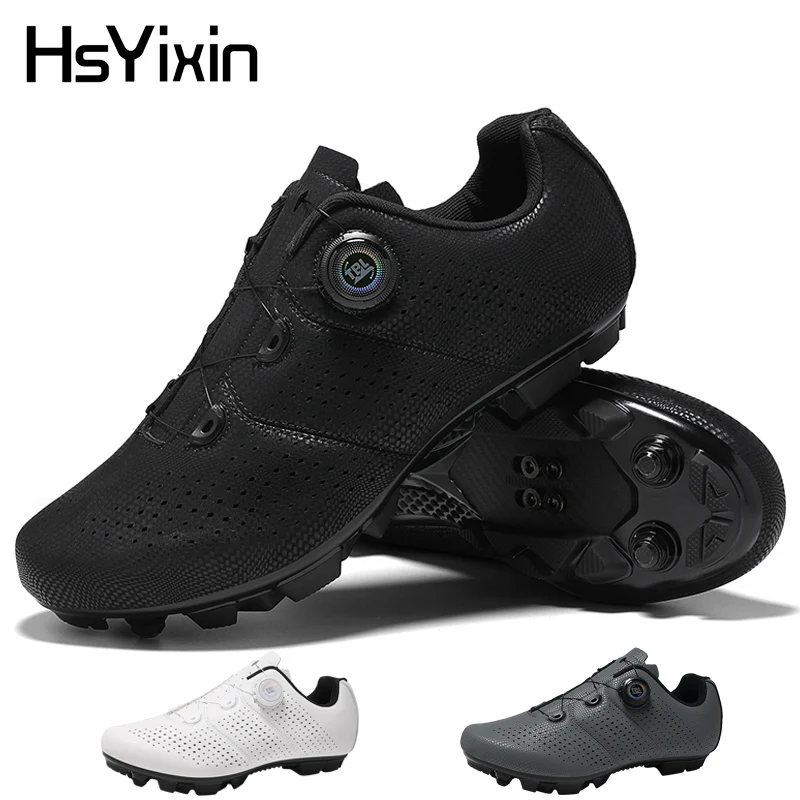 Men's and Women's MTB Cycle Shoes Flat Pedal Shoes Self Locking Speed Road Cycling Sneakers Indoor Training Sport Cycling Shoes