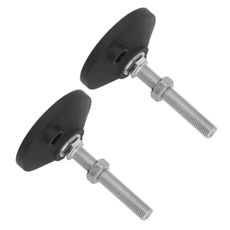2PCS M16 Thread Furniture Glide Swivel Leveling Mount Adjustable Round Nylon Leveling Feet For Heavy Duty Furniture