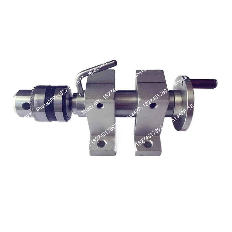 DIY retractable woodworking lathe thimble drilling tail seat homemade bead accessories rotary top tip