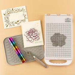 Hot Stamping Foil Machine Press Paper Leather Fabric Embossing Vinyl Film Transfer Hot Foil and Press Machine For Cards Making