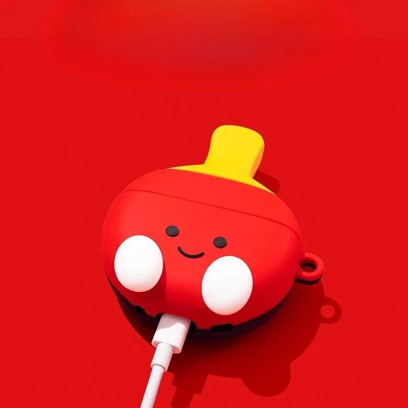 3D Table Tennis Cartoon Cute Silicone Earphone Earbuds for Apple AirPods 4 2024 Case for AirPods Pro 2 3 2 1 Charging Case