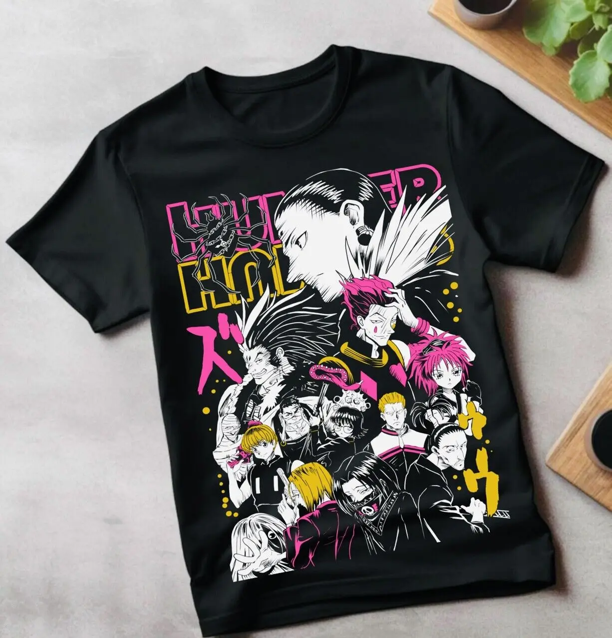 Chrollo Book Hunter X Hunter T-Shirt Manga HXH Anime Graphic Tee All Size