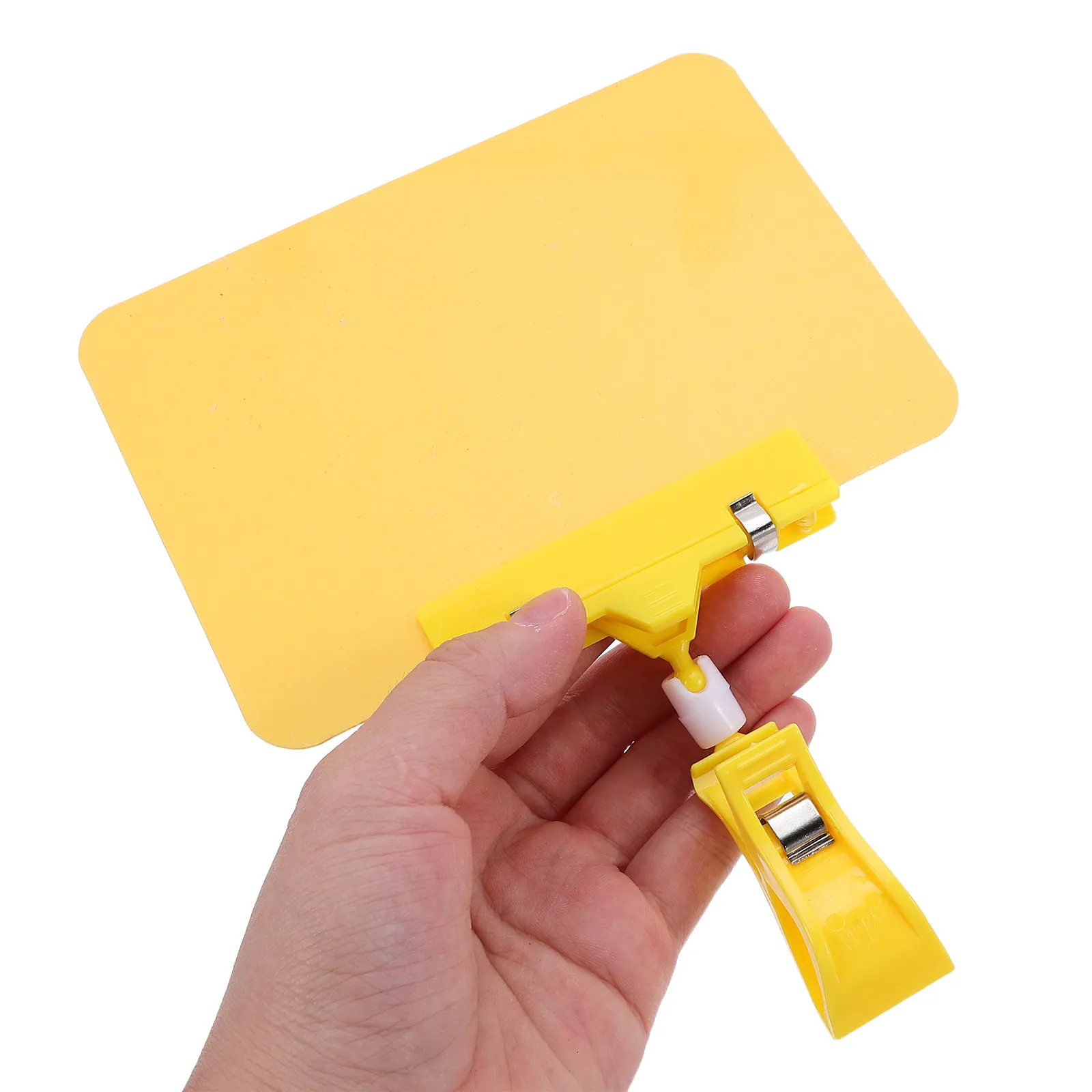 8Set Price Display Card Erasable PVC Sign Holder Rotatable Retail Shelf Label Clip Supermarket Merchandise Sign Display Board