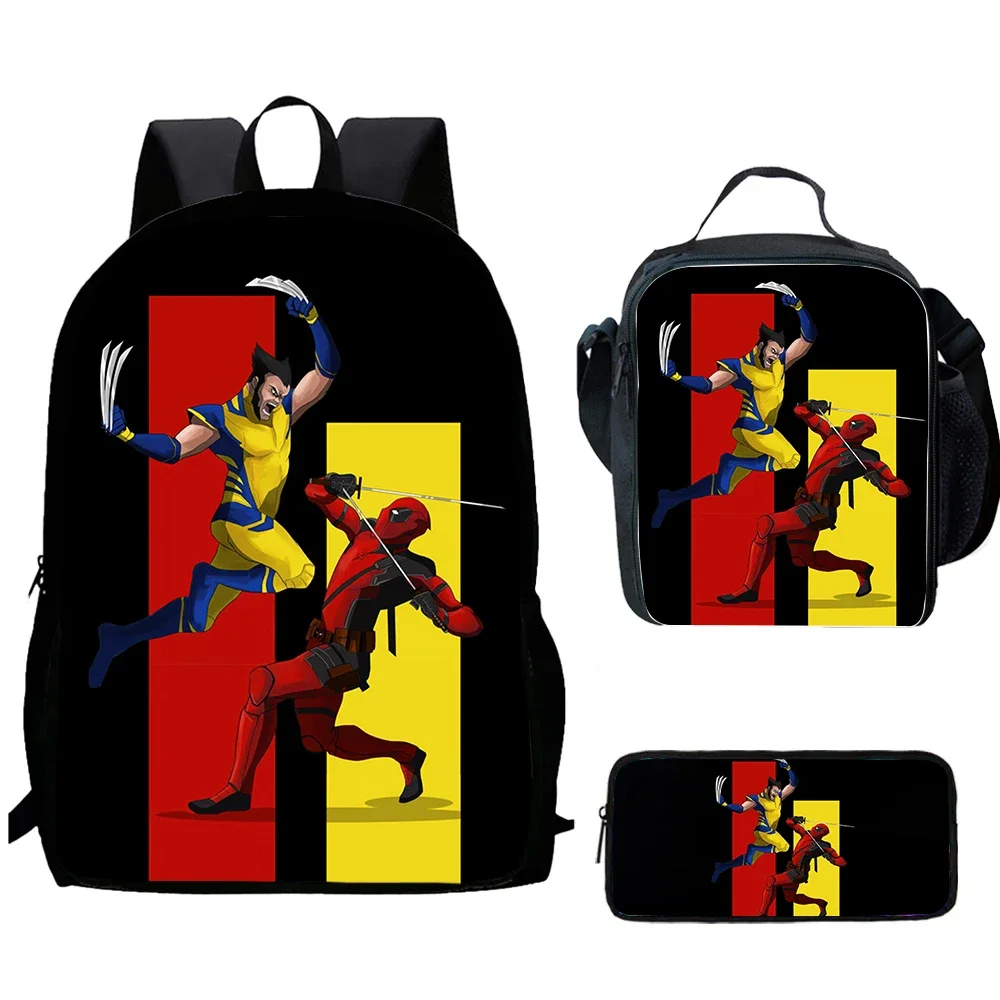 Anime D-Dead ,P-Pool ,DP  Child School Backpack With Lunch Bags Pencil Bags For Kindergarten,Best Gift For Boys and Girls