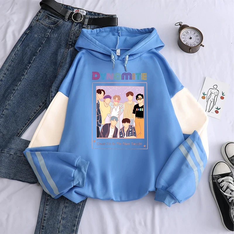 Manga Kpop Hoodies Men Women DYNAMITE Casual Y2k Hip Hop Popular Pullover Clothing Fleece Long Sleeves Harajuku Sweatshirts