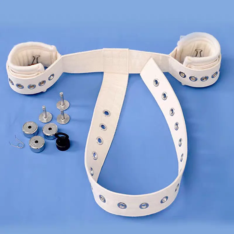 Patient Tender T-shaped Belt Feet Restraint Adjustable Belt Magnetic Control Restraint Belt for Hospital