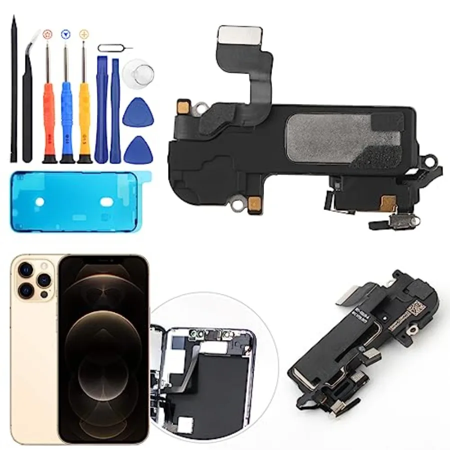 

Earpiece Speaker for iPhone 12 Pro Max Ear Speaker Replacement for iPhone 12 Pro Max Speaker Replacement Light Proximity Sensor