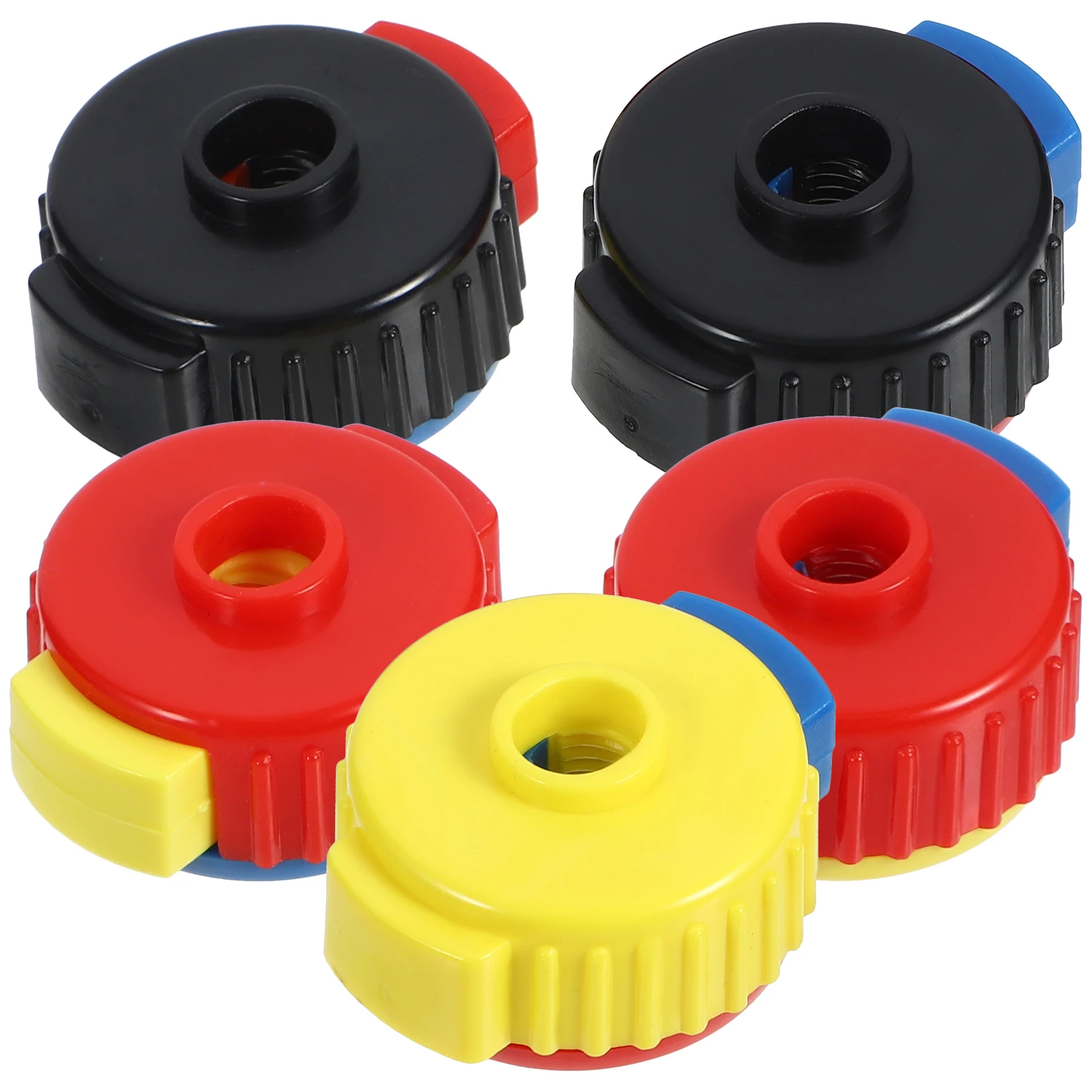 

5Pcs Quick Release Cymbal Nut Durable Yellow Cap Easy Install Remove Spring Firm Threaded Drum St Percussion Parts