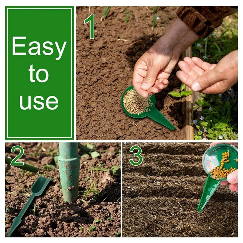 6Pcs Mini Sowing Seed Dispenser, Seed Planter Tool,Handheld Seed Planter,Seed Sower Tool,Hand Seed Spreader,Garden Seed, Durable