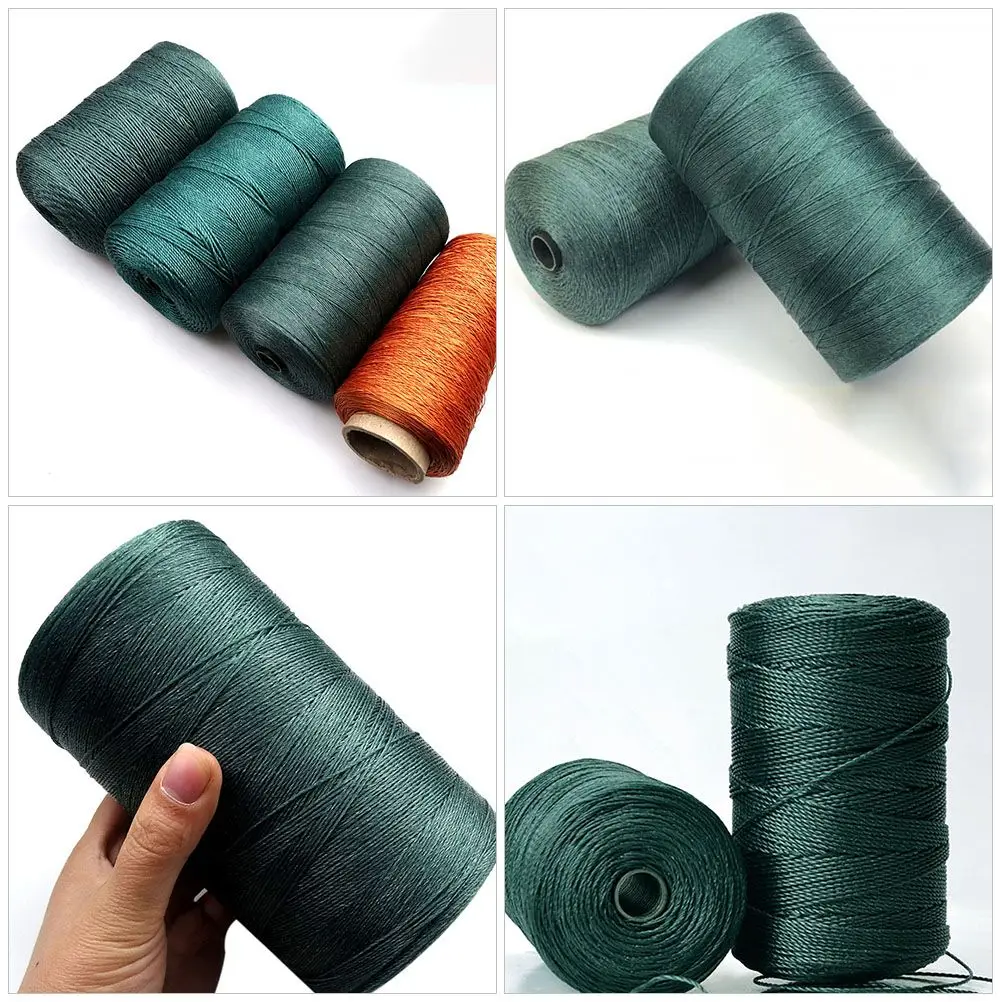 漁網修理ライン多目的ナイロンロープを織る麻ひもダークグリーン編組ストラップ