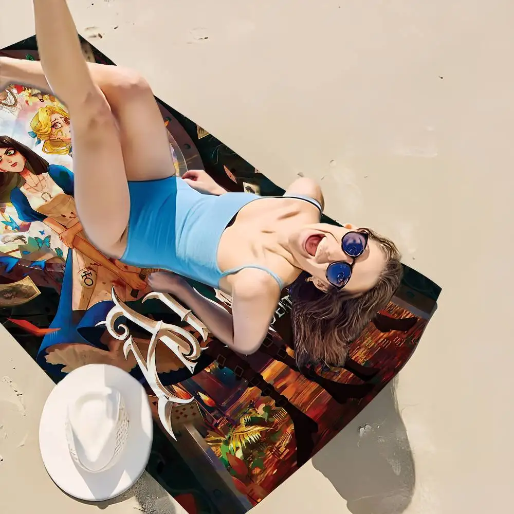 A-Alice M-Madness R-Returns Microfiber Beach Towel Absorbent Quick Dry Soft Yoga Swimming Resort Mountain Climbing Towel
