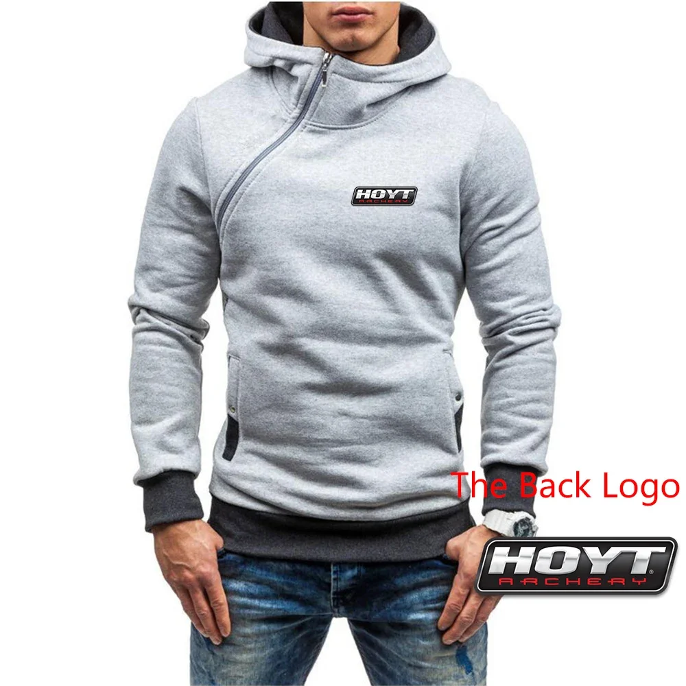 

2023 Printing Men New Hoyt Archery Autumn Zipper Hoodies Cotton Jackets Casual Harajuku Cardigan Sweatshirts Padded Coat Top