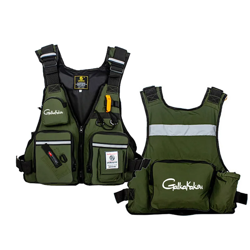 

Adult Rock Fishing Boat Multi Pocket Brand Life Jacket Nylon Oxford Cloth Sea Fishing Wading Outdoor Sports Fishing Vest