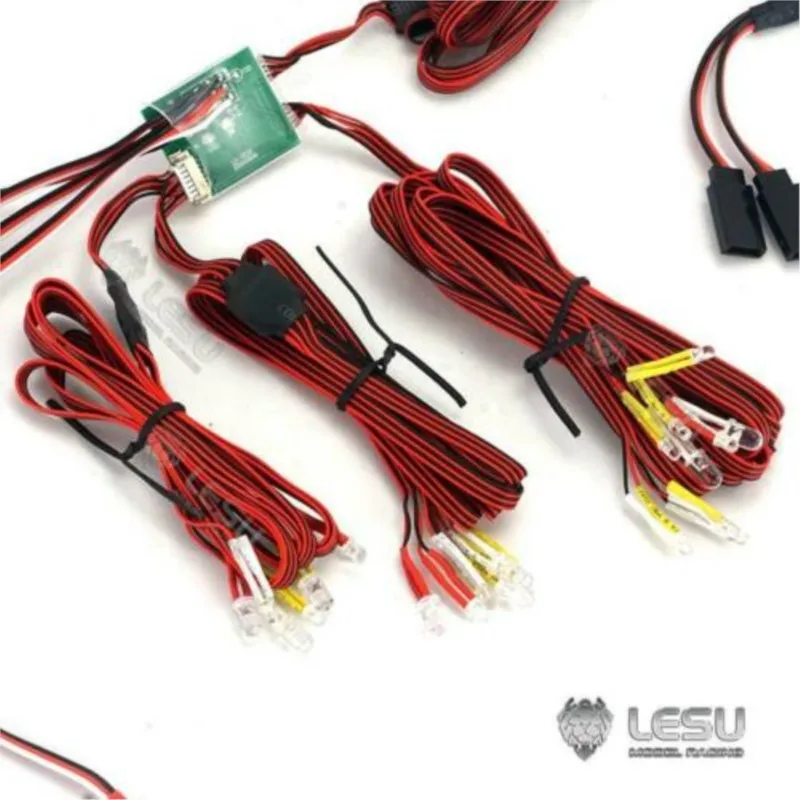 US Stock LESU LED Lights Lamps W/ Remote Control Module for 1/14 RC Truck Tractor Dump Car Toys Parts TH17152-SMT5