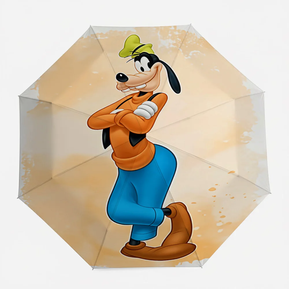 

Автоматический складной зонт с принтом персонажей Диснея, ветрозащитный, водонепроницаемый дорожный зонт для детей и взрослых, портативный, легкий