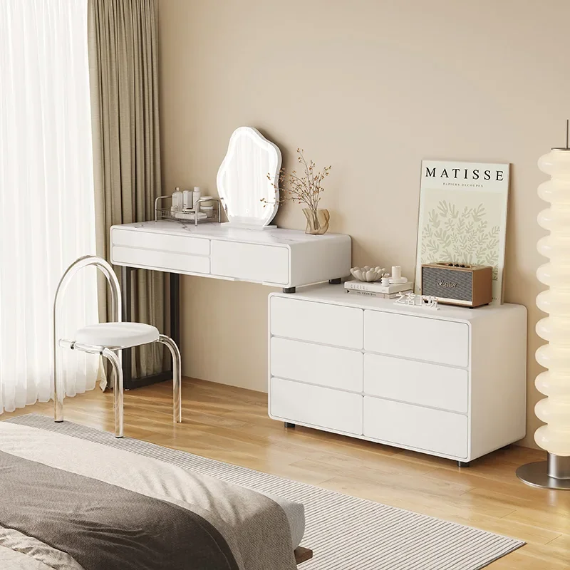 

Aesthetic Minimalist Vanity Tables Makeup Adult Mirror Bedroom Vanity Tables Girl Drawer White Coiffeuse De Chambre Furniture
