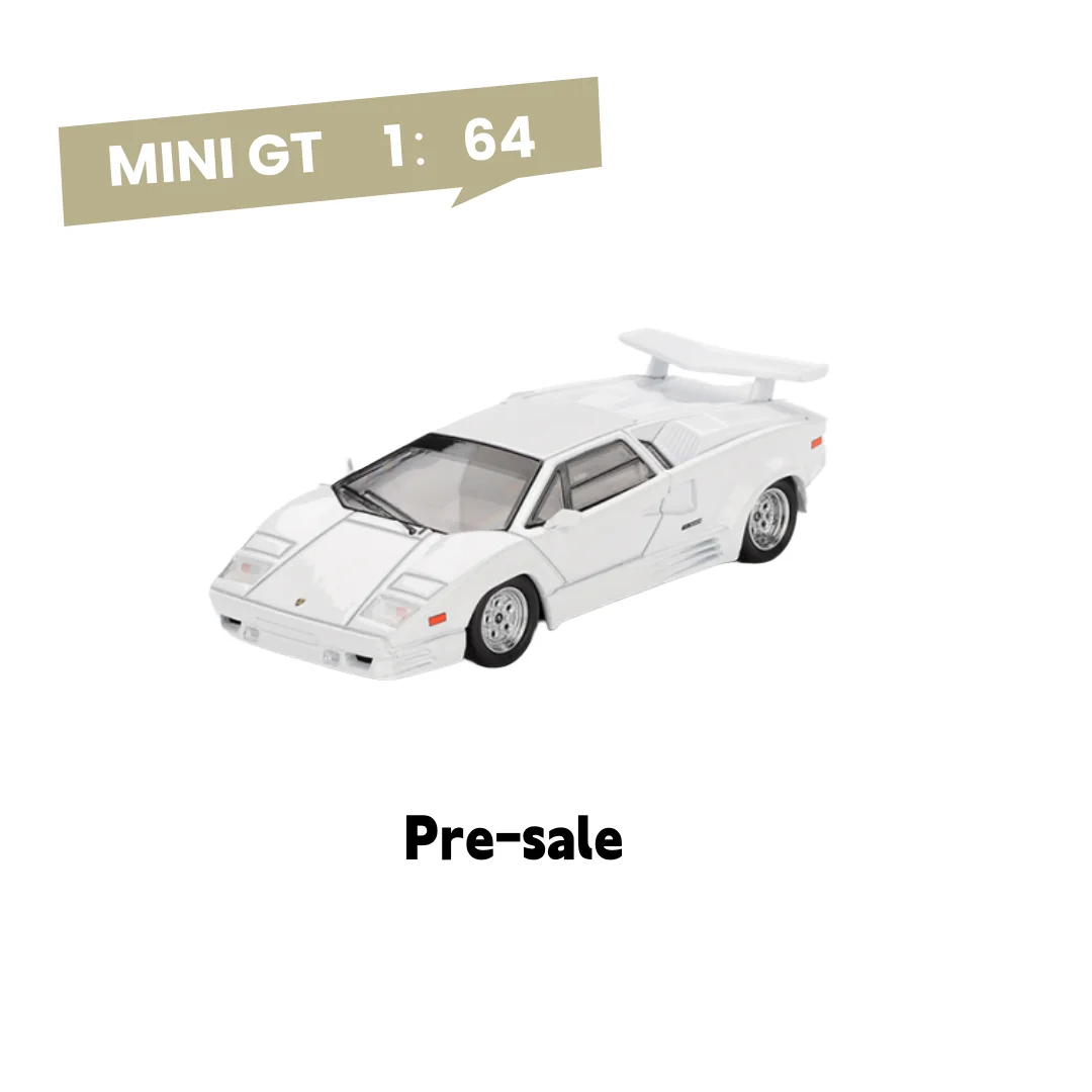 

MINI GT 1:64 Lamborghini Countach 25th Anniversary White Alloy car toy model