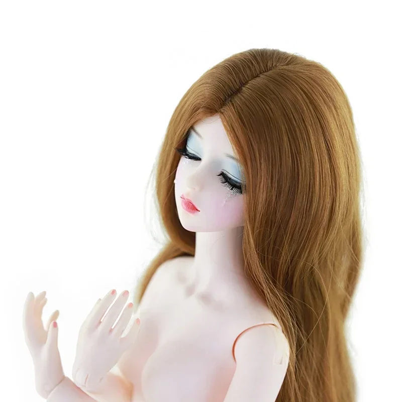 New Multi Moveable Jointed 1/3 Bjd 60cm Doll White Skin Nude Body Eyes Closed Without Makeup Head for Girl Toys