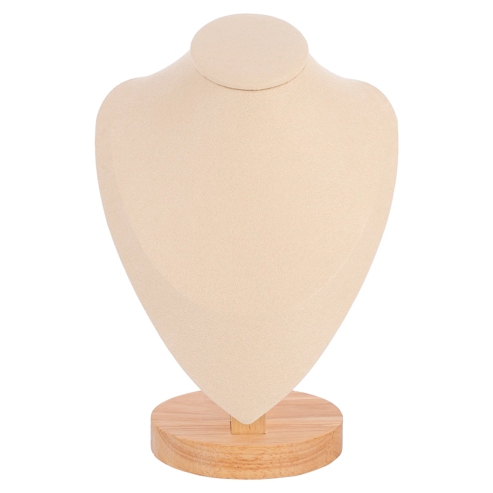 

Necklace Display Stand Bamboo Jewelry Rack For Home Store Use Flannel Organizer Holder Pendant Showcase Jewelry Display