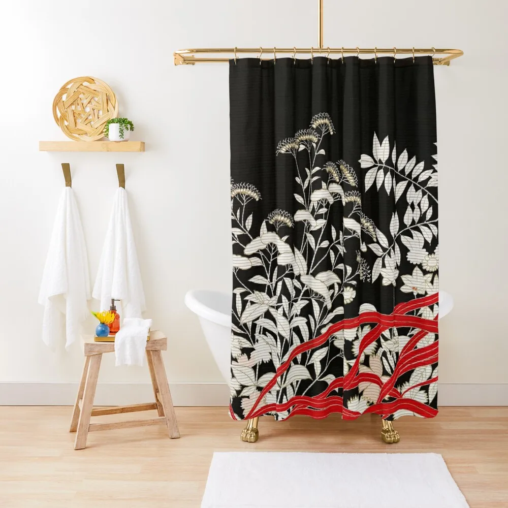 

black, white and red Shower Curtain Funny Shower Waterproof Shower Bathroom Luxury Bathroom Curtain