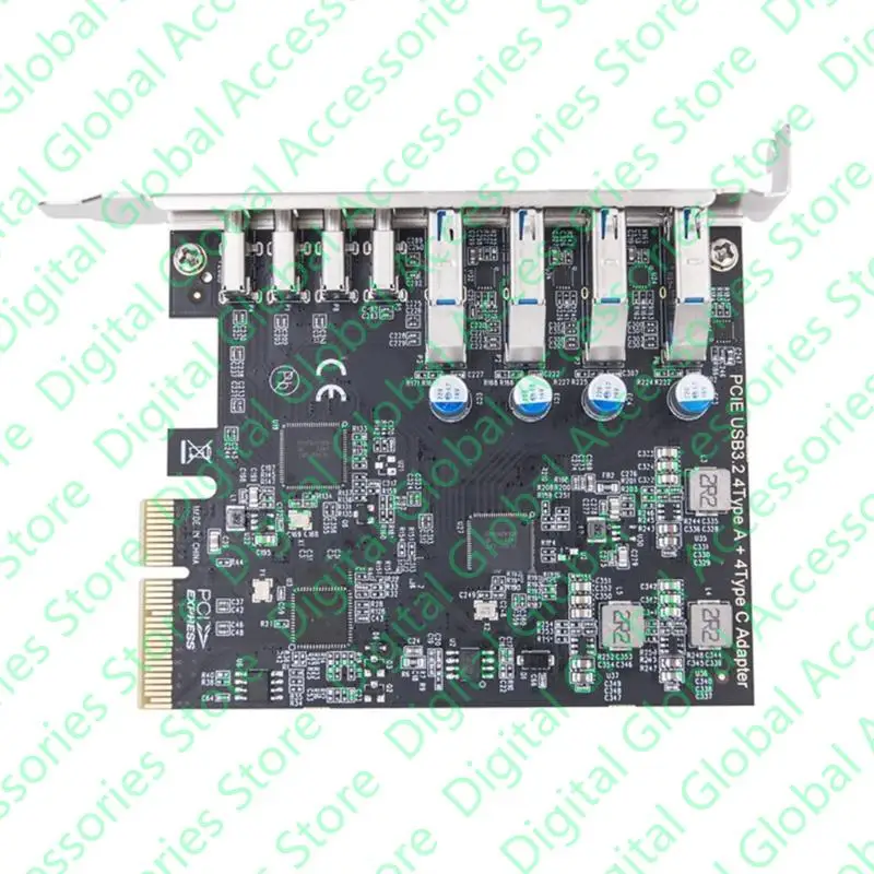 8 PORT PCIE TO USB 3.2 TYPEA и TIPEC ARVANSION ADAPTER SHARD Обновление настольного компьютера ASM3142+VL822+VL822 20 Гбит / с.