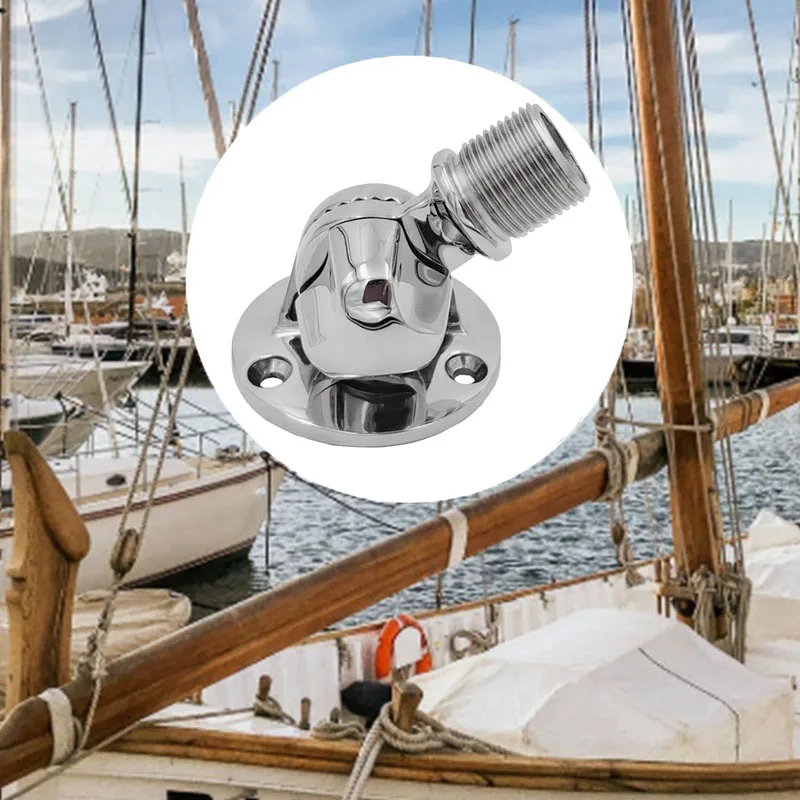 

Boat Marine Vhf Antenna Fully Adjustable 316 Stainless Steel Base Deck/Side Mount Yacht Sailing Hardware Accessories