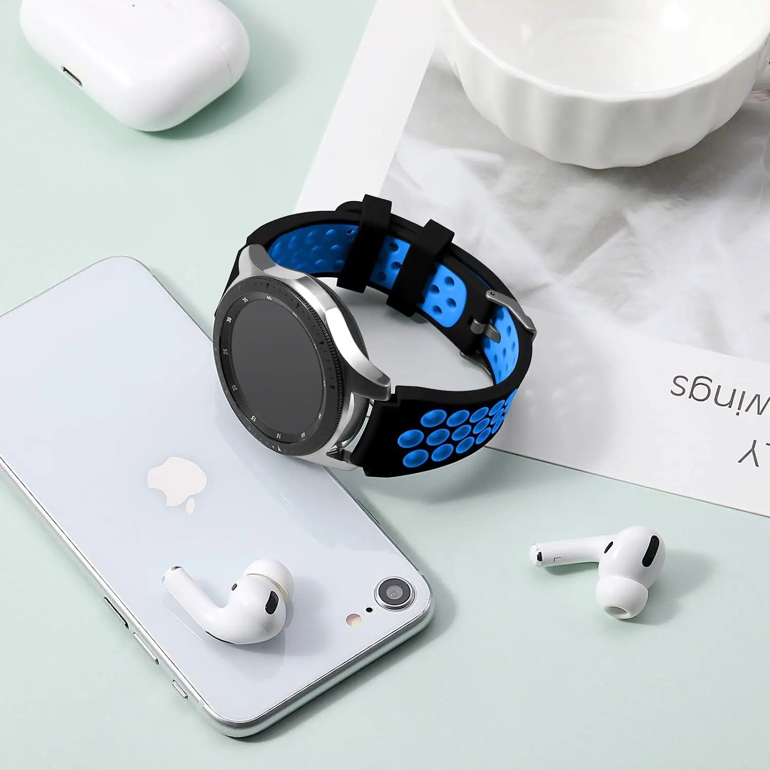 22 مللي متر سيليكون حزام لهواوي ساعة 5 GT4 GT3 GT2 2e GT 46 مللي متر الرياضة الفرقة لهواوي ساعة 4 4Pro 3 3Pro حزام الساعات اكسسوارات