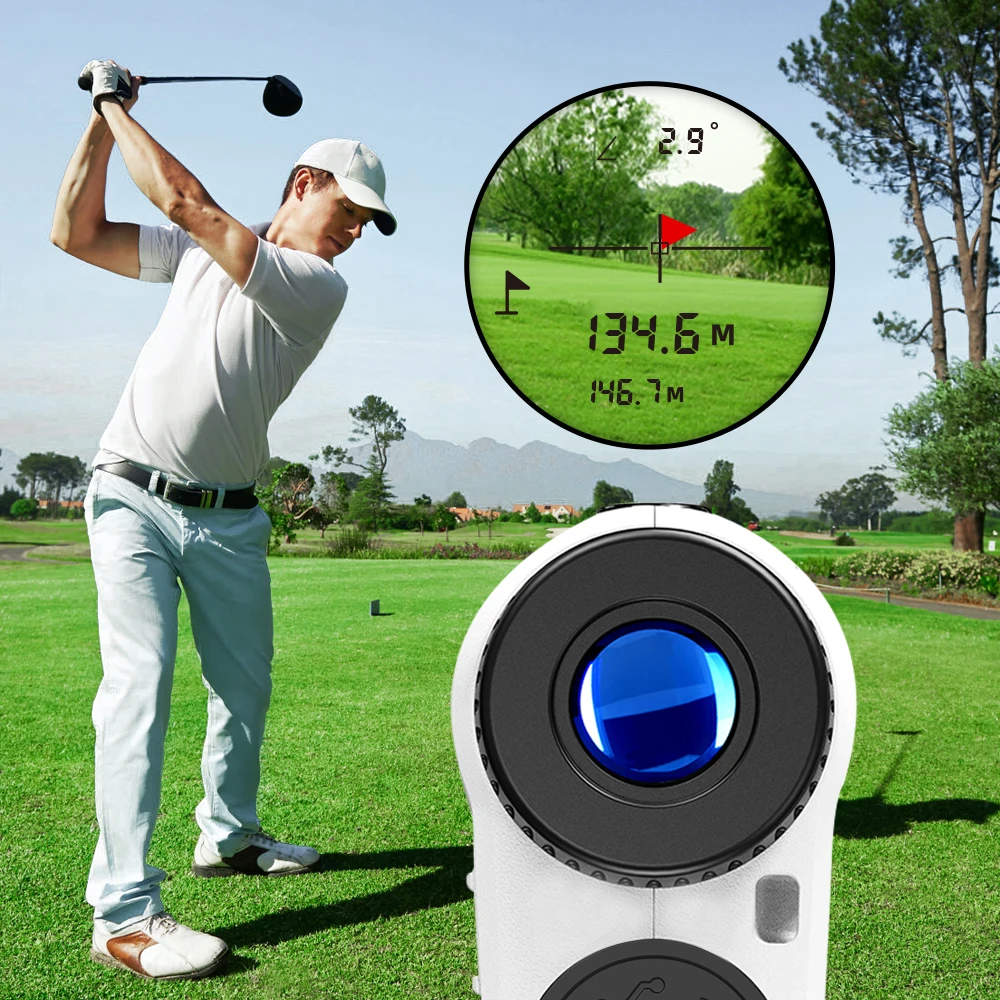 REVASRI Golf Laser Rangefinder Rechargeable 600M/1000M 6X Magnification Monoculars Telescop Range Finder for Outdoor Sports