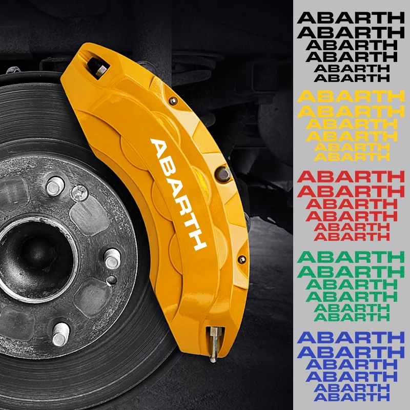 

1set Car Brake Caliper Badge Emblem Stickers Auto Gadget for FIAT Panda Ducato Fiorino Grande Punto Abarth 500 Freemont Stilo