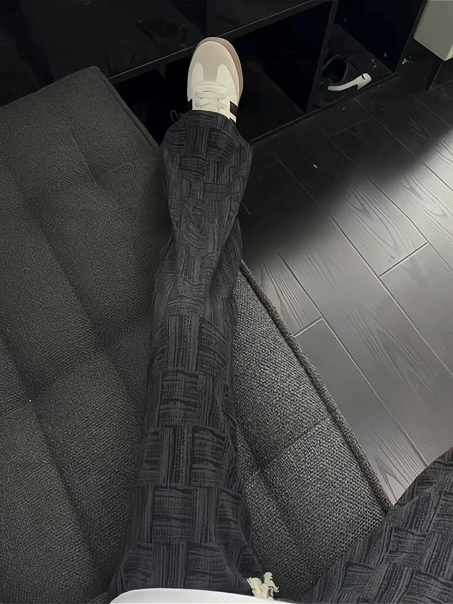 

Loose Fit American Style Tie Dye Sweatpants Men's Spring Summer Drapey Lazy Pants Heavy Straight Casual Sports Trousers