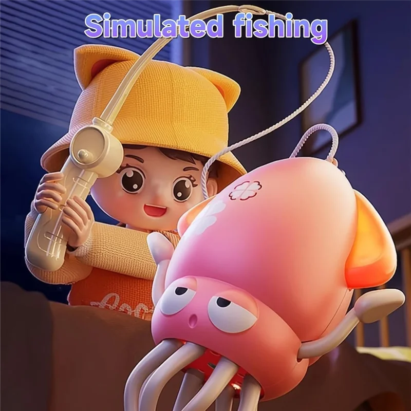 A04F-LED Show de luz e música mágica dança polvo elétrico rastejando barriga tempo lula usb recarregável