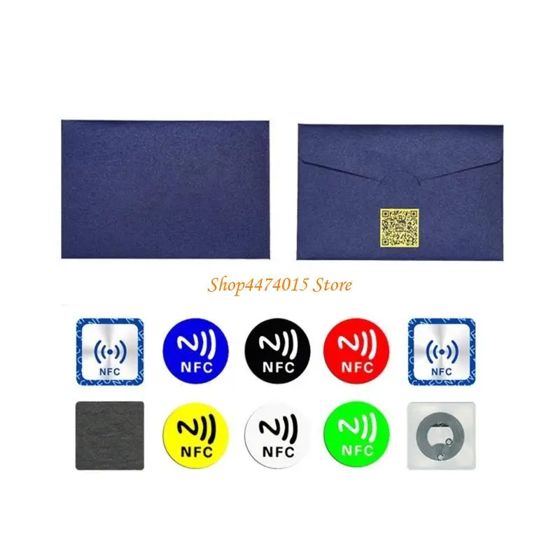 K1AA 6pcs/Lot Tags Stickers NTAG215 Анти -металлическая клейкая наклейка RFID Universal Lable NTAG215 TAG Metallic