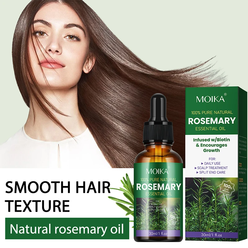 

MOIKA Rosemary Hair Essential Oil Prevent Hair Loss Deep Nourish Roots Hair Strengthener Serum Repair Damaged Care